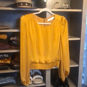 2/$30 Golden yellow puff sleeve blouse